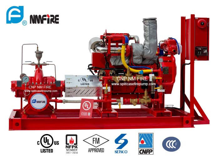 Centrifugal Diesel Engine Driven Fire Pump 125PSI For Office Buildings
