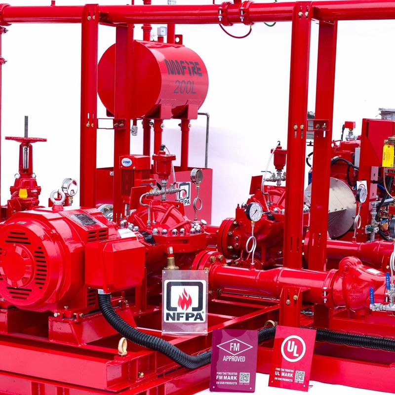 High Performance Centrifugal Fire Pump System 115PSI With 24.6kw MAX