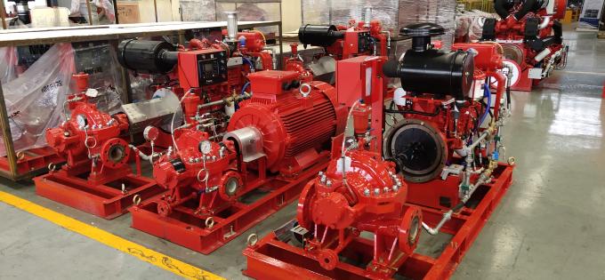 Large Electric Motor Driven Centrifugal Pump / Techtop Motor Fire Fighting Pump Set NFPA20