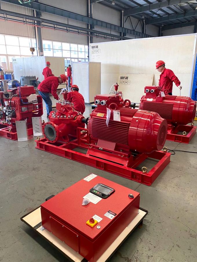 1000GPM Diesel Engine UL FM Approved Fire Pumps With Fuel Tank