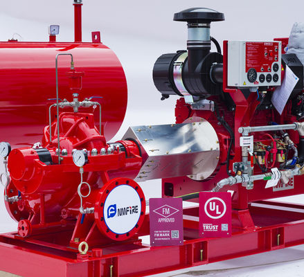 NFPA20 Standard Electric Motor Driven Fire Pump Set , Ul Fm Pump For ...