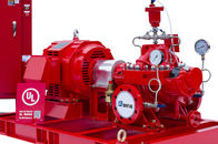 NFPA20 Standard Diesel Engine Driven Fire Pump 415 Feet With Air / Water Cooling System