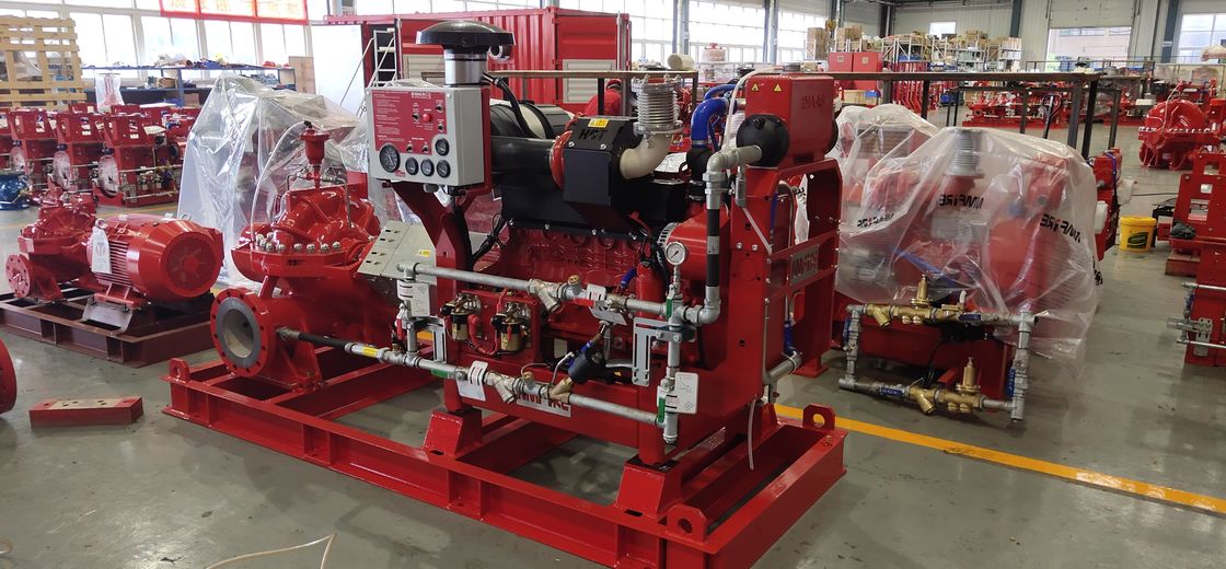 High Pressure Red Electric Motor Driven Fire Pump NFPA 20 UL FM 284M3/H ...