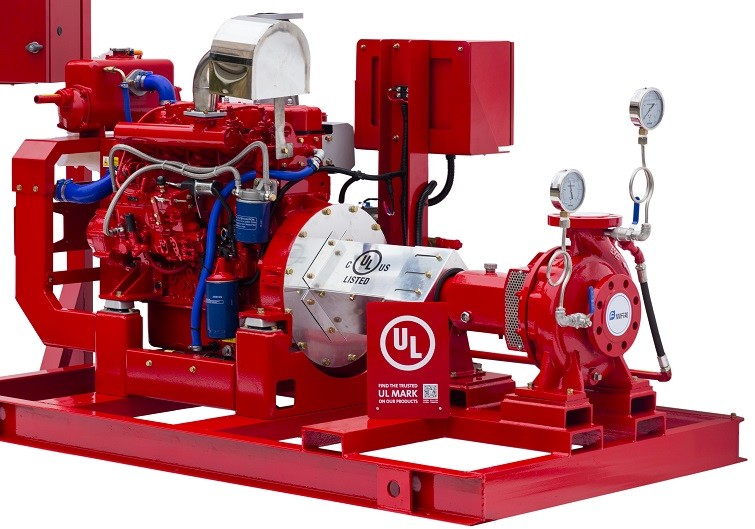 500 GPM End Suction Fire Pump , High Strength Diesel Fire Water Pump