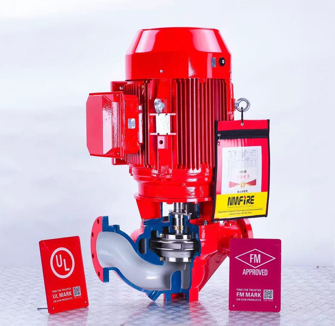 Ductile Cast Iron Centrifugal Fire Pumps SS304 Impeller In Line Type