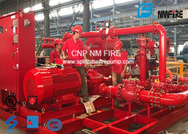 4000GPM Skid Mounted Fire Pump Ductile Cast Iron Casing With 338KW Motor Driver