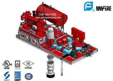 Red UL Listed Diesel Fire Pump Package With Vertical Turbine Fire Pump Sets