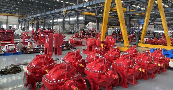 14 Inches Discharge Size Diesel Engine Pump Set with Heavy-Duty Construction and Rated Flow 7000GPM