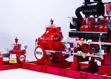 150PSI Diesel Engine Driven Fire Pump , Split Case Fire Pump Ductile Cast Iron Materials