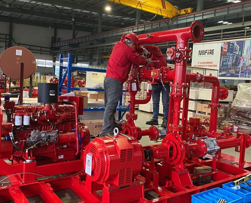 100GPM End Suction Skid Mounted Fire Pump With 400L Fuel Tank