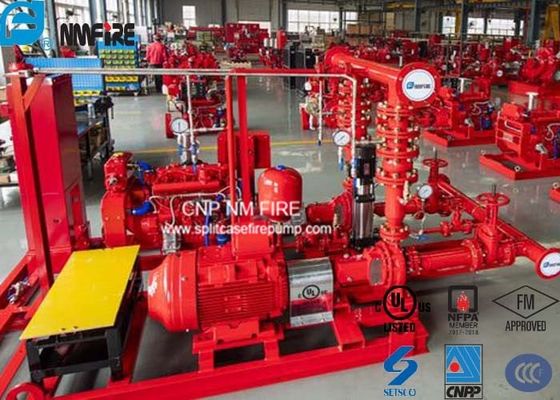 UL / NFPA20 500GPM Skid Mounted Fire Pump With Centrifugal End Suction ...